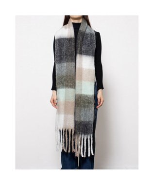 UNBILLION カカトゥ kakatoo / ブロックチェックストール ブラック