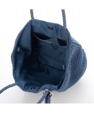 UNBILLION カシュカシュ cachecache / ベーシッククロッシェトート カゴバッグ ブルー