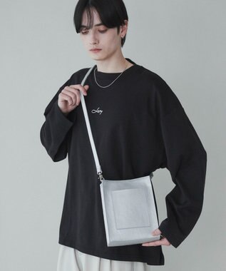 WEGO レザータッチスクエアショルダー シルバー