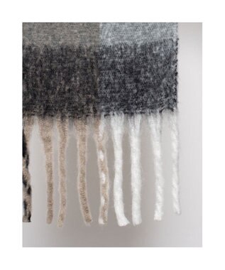 UNBILLION カカトゥ kakatoo / ブロックチェックストール ブラック