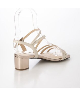 Riz raffinee <Riz raffinee>ラインストーン付きチュールストラップサンダル アイボリー