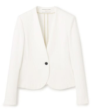 BEIGE， 【L-size・セットアップ対応】LUIZA / ノーカラージャケット White