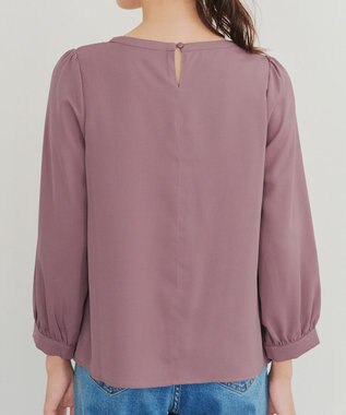 Tiaclasse 【洗える】アシンメトリードレープブラウス モーヴピンク