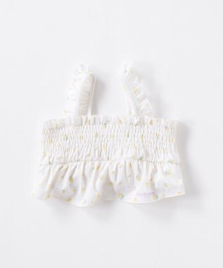 OP／FILA 【marie claire ENFANTS】シャーリングセパレート水着 ホワイト