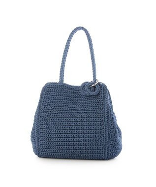 UNBILLION カシュカシュ cachecache / ベーシッククロッシェトート カゴバッグ ブルー