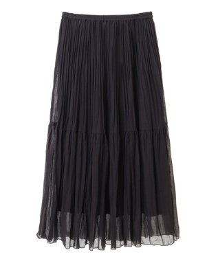 Green Parks シアープリーツボリュームスカート Charcoal Gray