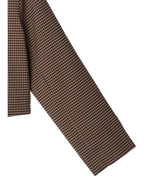 earth music&ecology チェックショートジャケット Brown