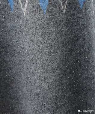 Green Parks ミッキー＆フレンズ／アーガイル柄ニット Charcoal Gray