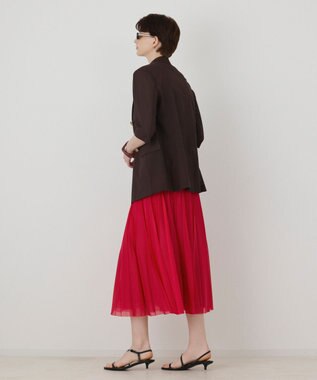 GRACE CONTINENTAL シアーハーフスリーブジャケット ブラウン