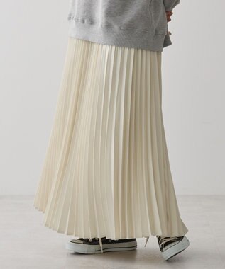 AMERICAN HOLIC サテンプリーツスカート Ivory