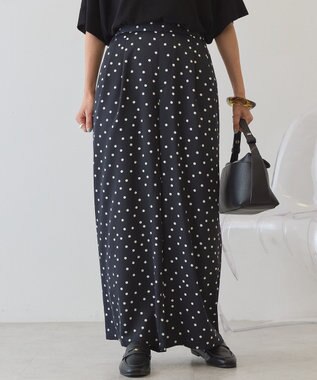 AMERICAN HOLIC ドットサテンイージーパンツ Black