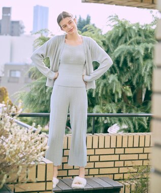 une nana cool とろみ素材がここちよいハラマキ付きロングボトム　ｍｏｉ　ｒｏｏｍ（モアルーム） グレー