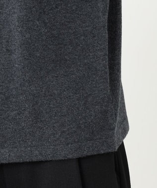 23区 L 【R(アール)】ウールカシミヤ パールトリム カーディガン チャコールグレー系