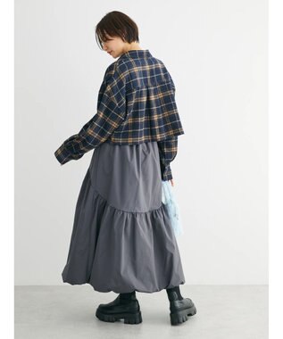 Green Parks ・ＥＬＥＮＣＡＲＥ　ＤＵＥ　シャギーチェックショートシャツ Navy