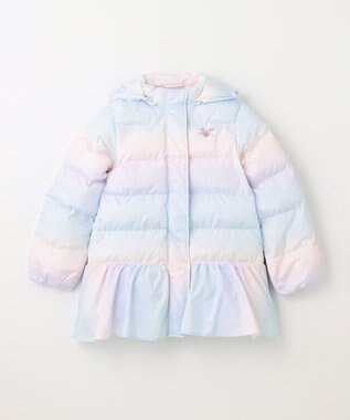 ANY KIDS 【洗濯機OK】中綿 リボン コート レインボー