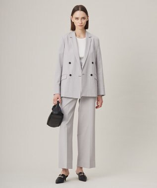 ICB L 【接触冷感・UVケア・撥水・洗える】LooseWeave  スカートレイヤードワイドパンツ トープ系