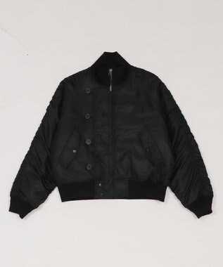 WEGO ナイロンスタンドブルゾン ブラック