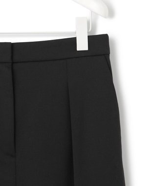 ICB L 【洗える】T/Wベネシャンストレッチ カーブスカート ブラック系