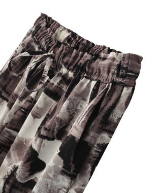 YECCA VECCA アブストラクト柄ワイドパンツ Gray