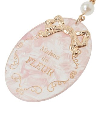 Maison de FLEUR アセチロゴフレームチャーム Pink