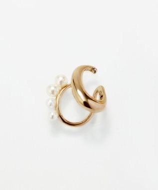 Phoebe 〈シリーズ累計販売10000点突破！〉≪雑誌掲載商品≫ドレッシングパールイヤーカフ　ゴールド ゴールド