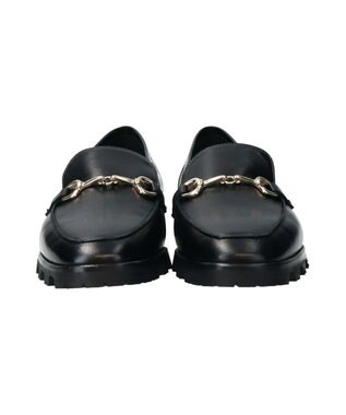 INTER-CHAUSSURES 【FABIO RUSCONI】スクエアトウビットローファー ブラック