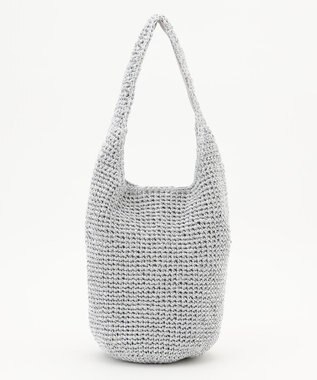 ANY 雑材トートバッグ シルバー