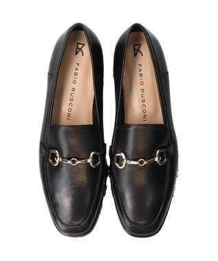 INTER-CHAUSSURES 【FABIO RUSCONI】スクエアトウビットローファー ブラック