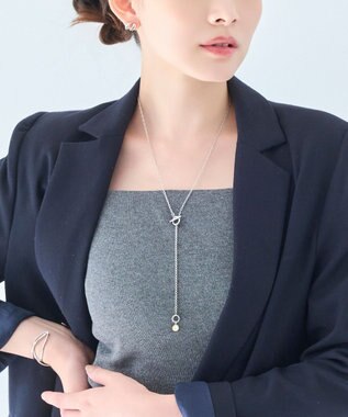 Phoebe 【金属アレルギー対応】ミニマルチェーンロングコインネックレス　シルバー　ニッケルフリー シルバー