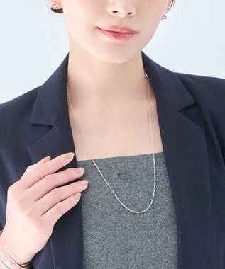 Phoebe 【金属アレルギー対応】ミニマルチェーンロングコインネックレス　シルバー　ニッケルフリー シルバー