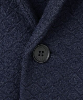 JOSEPH HOMME 新型【洗える】ヴィスコースリンクス 　ニットジャケット ネイビー系