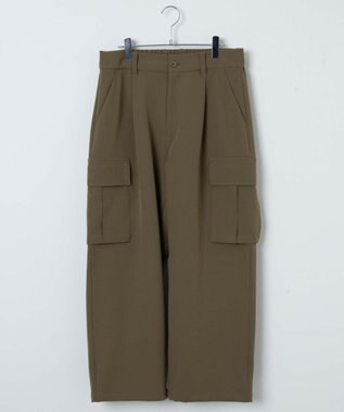 WEGO 【ユニセックス着用ITEM】トロミカーゴスラックス カーキ
