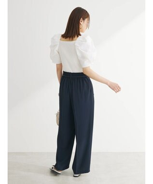 Green Parks ・ＡＮＤ　ＳＥＡＲＣＨ　布帛スリーブニットプルオーバー Off White