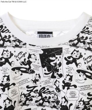 Green Parks ■ＦＥＬＩＸ　総柄ｐｔ　ロンＴＥＥ White×Black