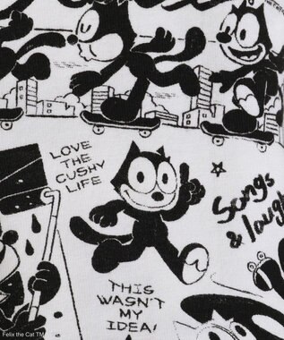 Green Parks ■ＦＥＬＩＸ　総柄ｐｔ　ロンＴＥＥ White×Black