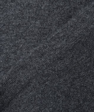 23区 L 【R(アール)】ウールカシミヤ パールトリム カーディガン チャコールグレー系