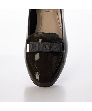 Riz raffinee 【レイン対応】リボンローファー ダークグレーエナメル