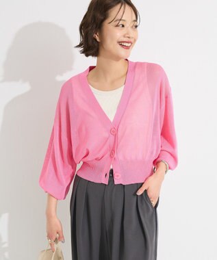 CRAFT STANDARD BOUTIQUE シアーニットカーディガン Pink