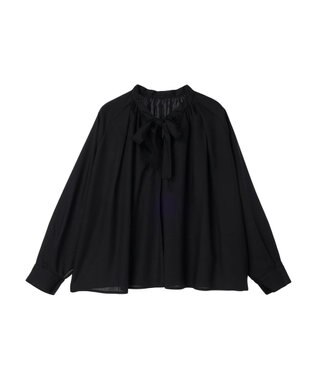 AMERICAN HOLIC イージーケア２ＷＡＹボウタイブラウス Black