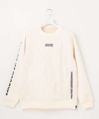 23区GOLF 【MEN】中綿キルトプルオーバー アイボリー系