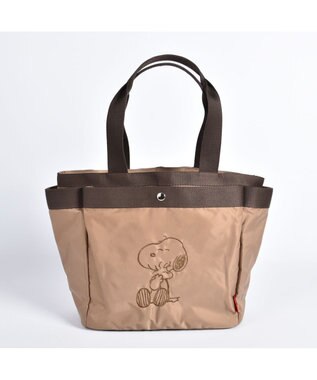 Y'SACCS 【PEANUTSコラボ】SNOOPY ダブルテープトート Mサイズ ベージュ