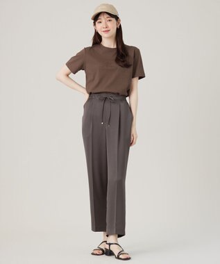 ANY SIS エンボスロゴ Tシャツ ブラウン