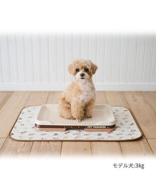 PET PARADISE ペットパラダイス makokoro 吸水マルチマット 《わんちゃん柄》 ホワイト