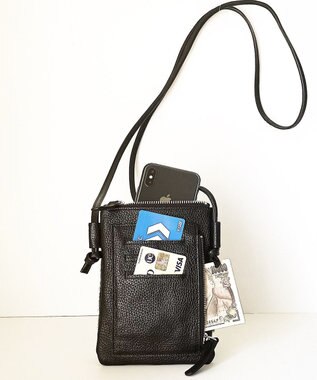 Hekhèr Le Style de Vie 【日本製】ハラコ×シュリンクレザー スマートフォンポシェット ゴリラ