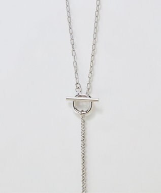 Phoebe 【金属アレルギー対応】ミニマルチェーンロングコインネックレス　シルバー　ニッケルフリー シルバー