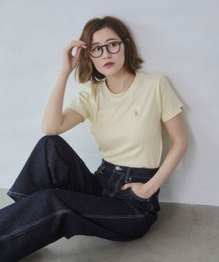 WEGO 【SMLサイズ展開】U.S. POLO ASSN.別注コンパクトTシャツ ライトイエロー