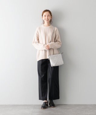 MIYABIYA La quoh with kirakaracho  南蛮七宝ベーシックプリント スモールショルダー 月白(ライトグレー)