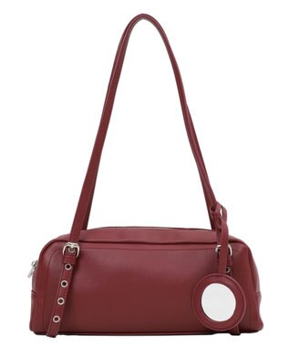 WEGO ミラー付きボストンバッグ レッド