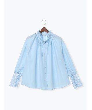 Te chichi レースカフスブラウス サックスブルー