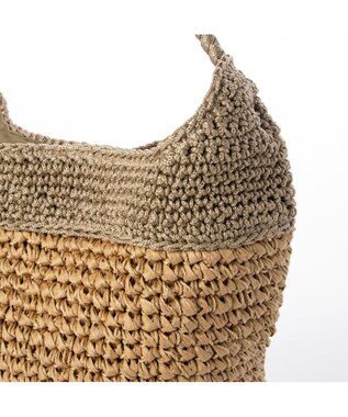 UNBILLION cachecache 切り替え編みワンハンドル2wayミニトート オーク